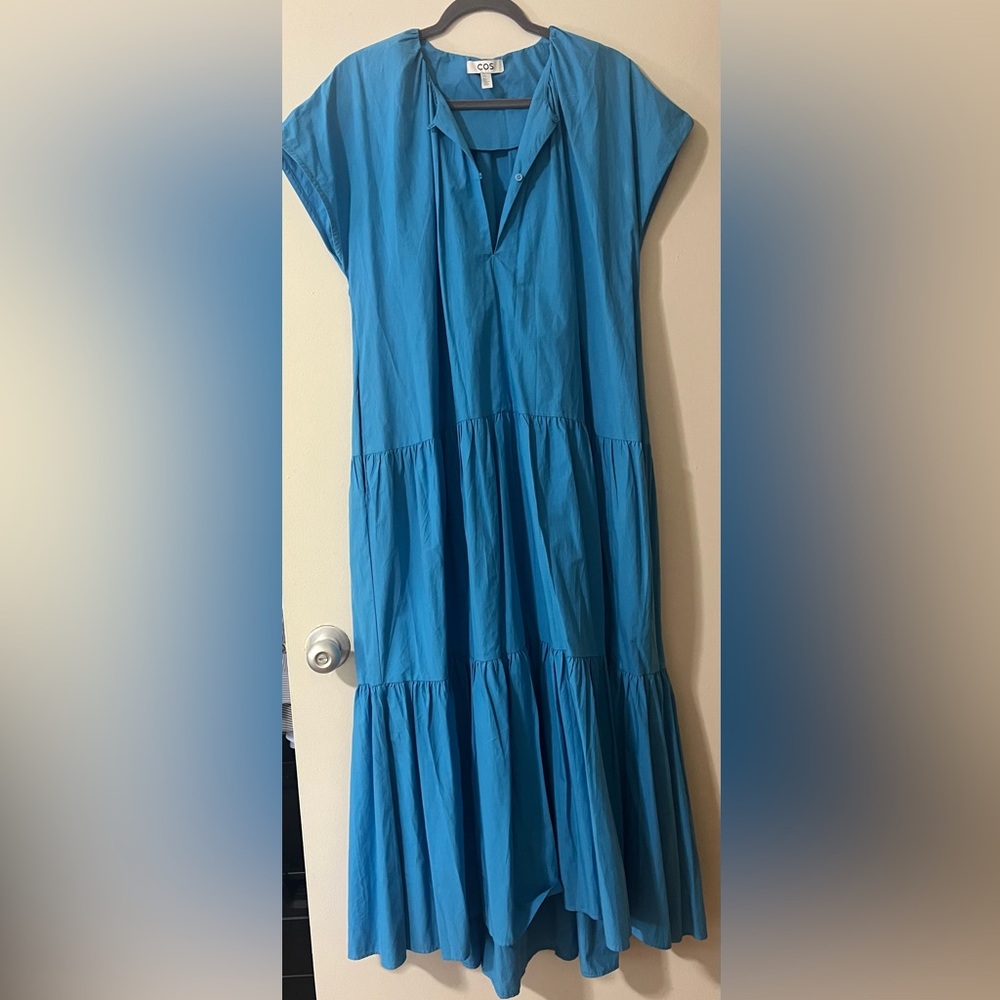 COS Maxi Dress, tiered, cap sleeves, in excellent condition.